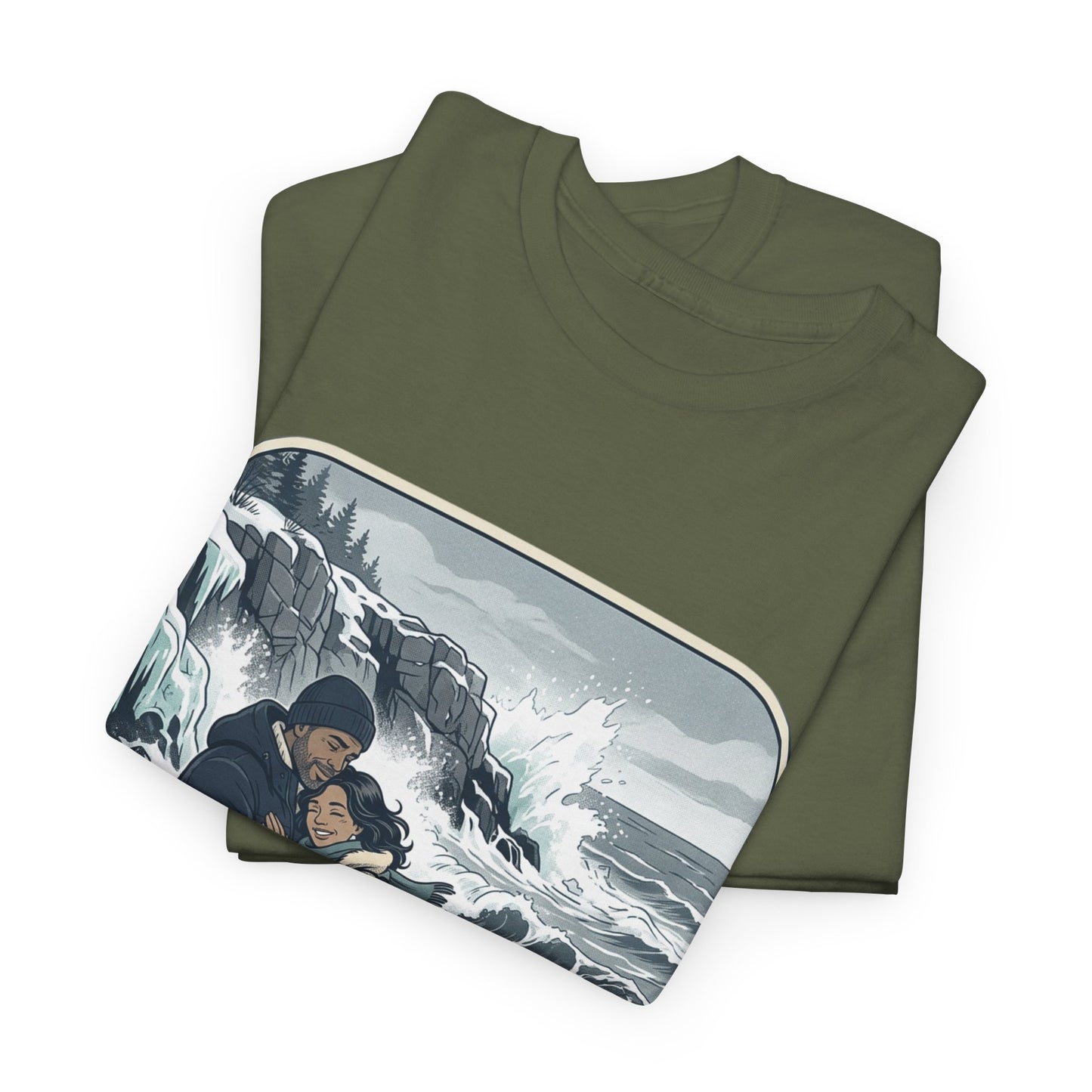 Acadia National Park Tee — Coastal Winter Couple Graphic