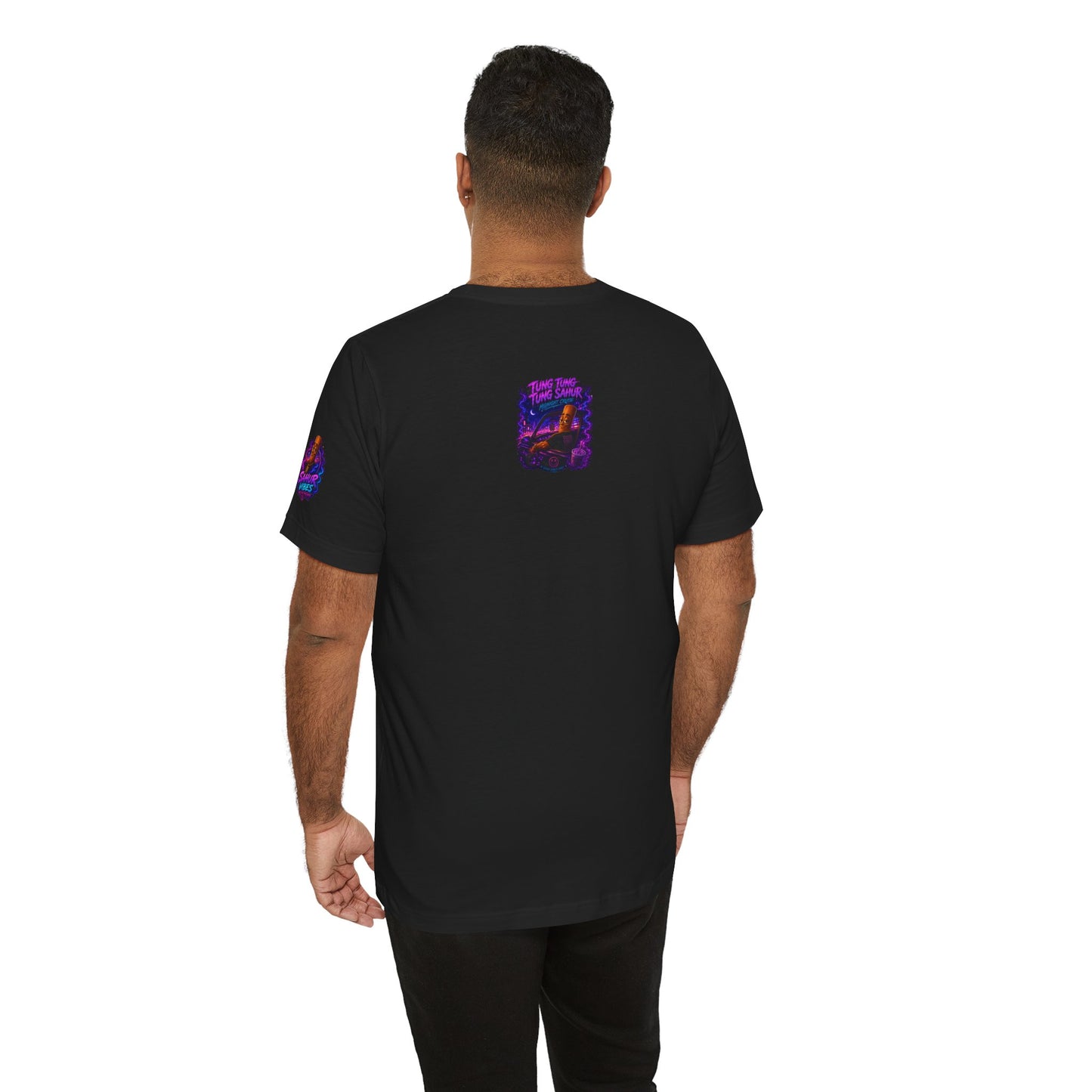 Tung Tung Tung Sahur Who Ride Like Us T-Shirt — Night Cruise Vaporwave Graphic Tee