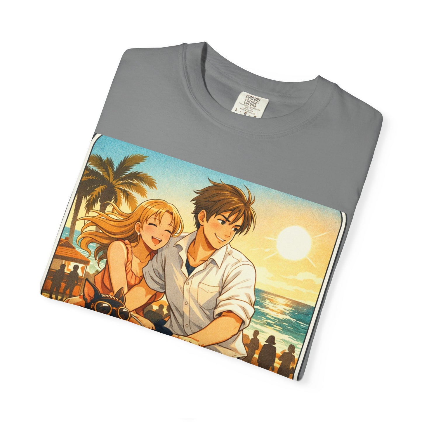 Spring of Us T-Shirt — Vintage Beach Couple Bicycle Design