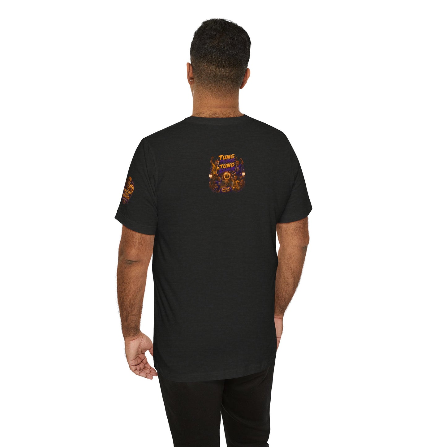 Tung Tung Tung Sahur Header Goal Soccer Action Graphic Tee — Team Court Night Design