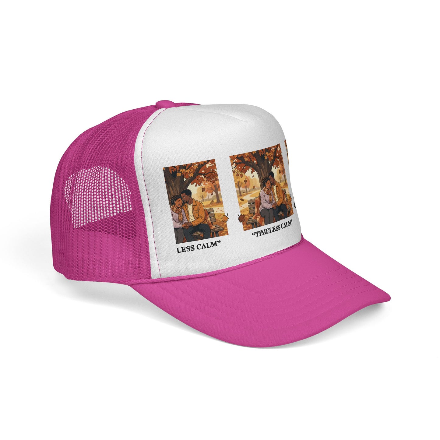 Trucker Cap — "Timeless Calm" Autumn Couple Vintage Patch