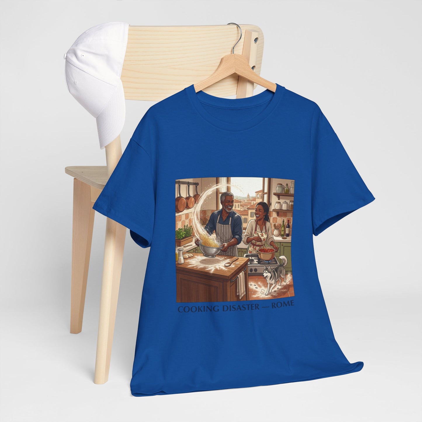 T-Shirt — 'Cooking Disaster — Rome' Illustrated Cooking Tee