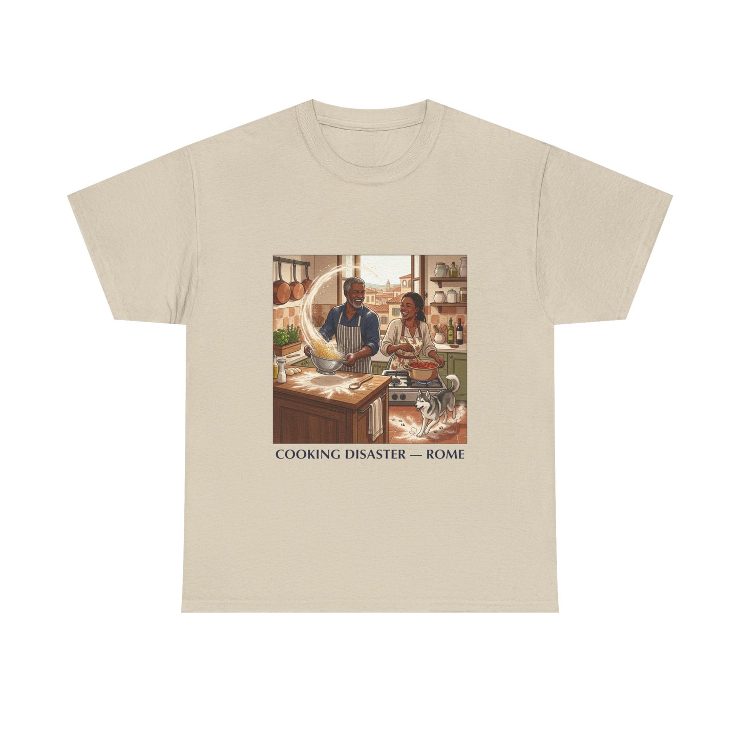 T-Shirt — 'Cooking Disaster — Rome' Illustrated Cooking Tee