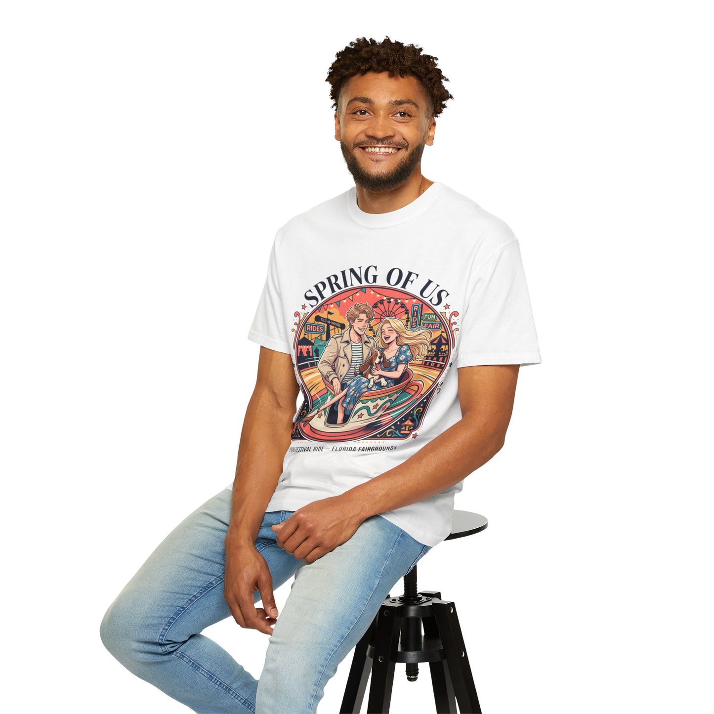 Spring of Us T-Shirt — Retro Carnival Couple Tee (Spring Festival Concert)
