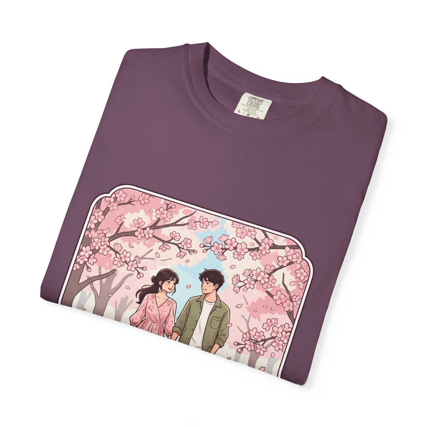 Spring in Japan T-Shirt — Cherry Blossom Couple Graphic Tee