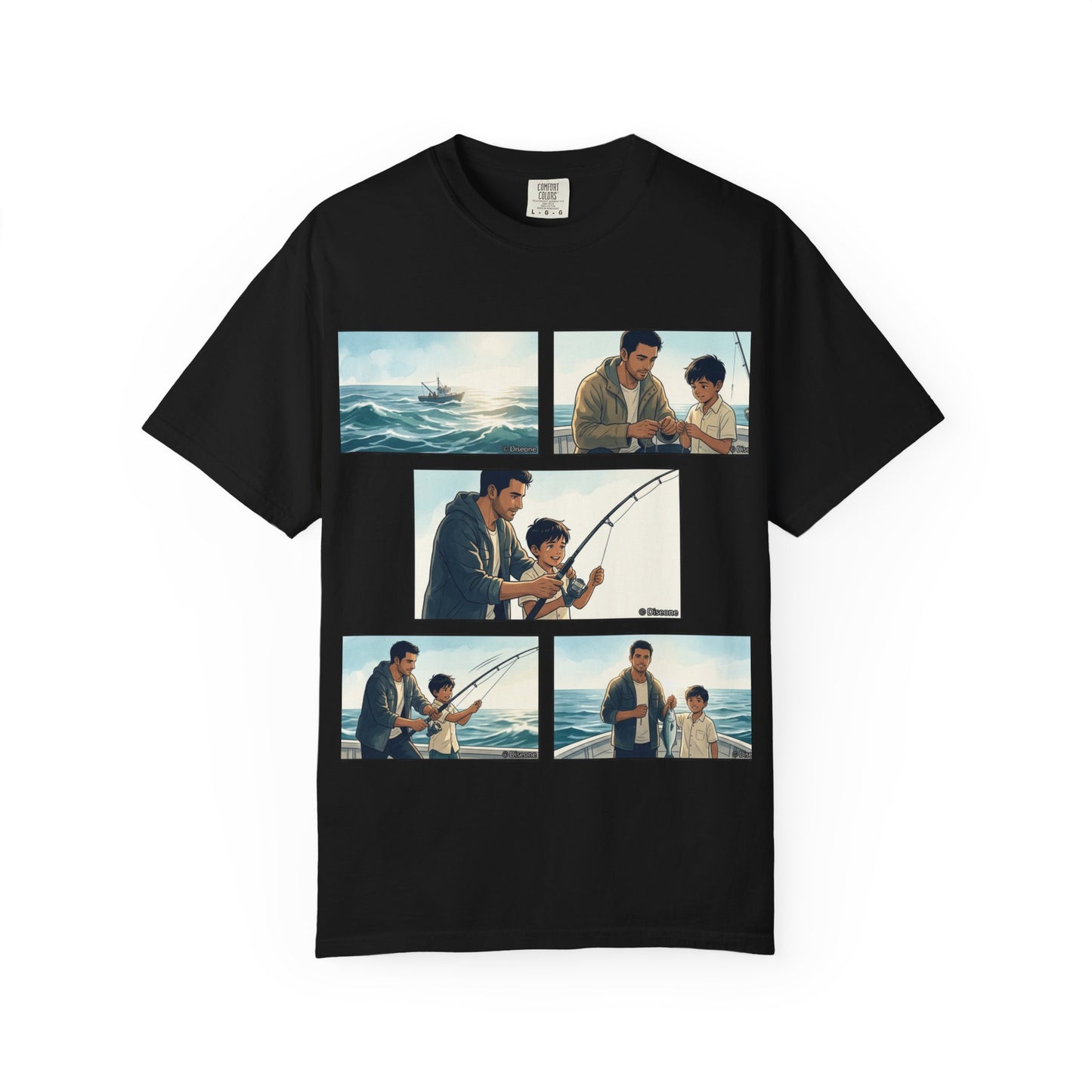 MORNING TIDES” (FATHER & SON EDITION) T-Shirt — Dad & Son Beach Fishing Graphic Tee