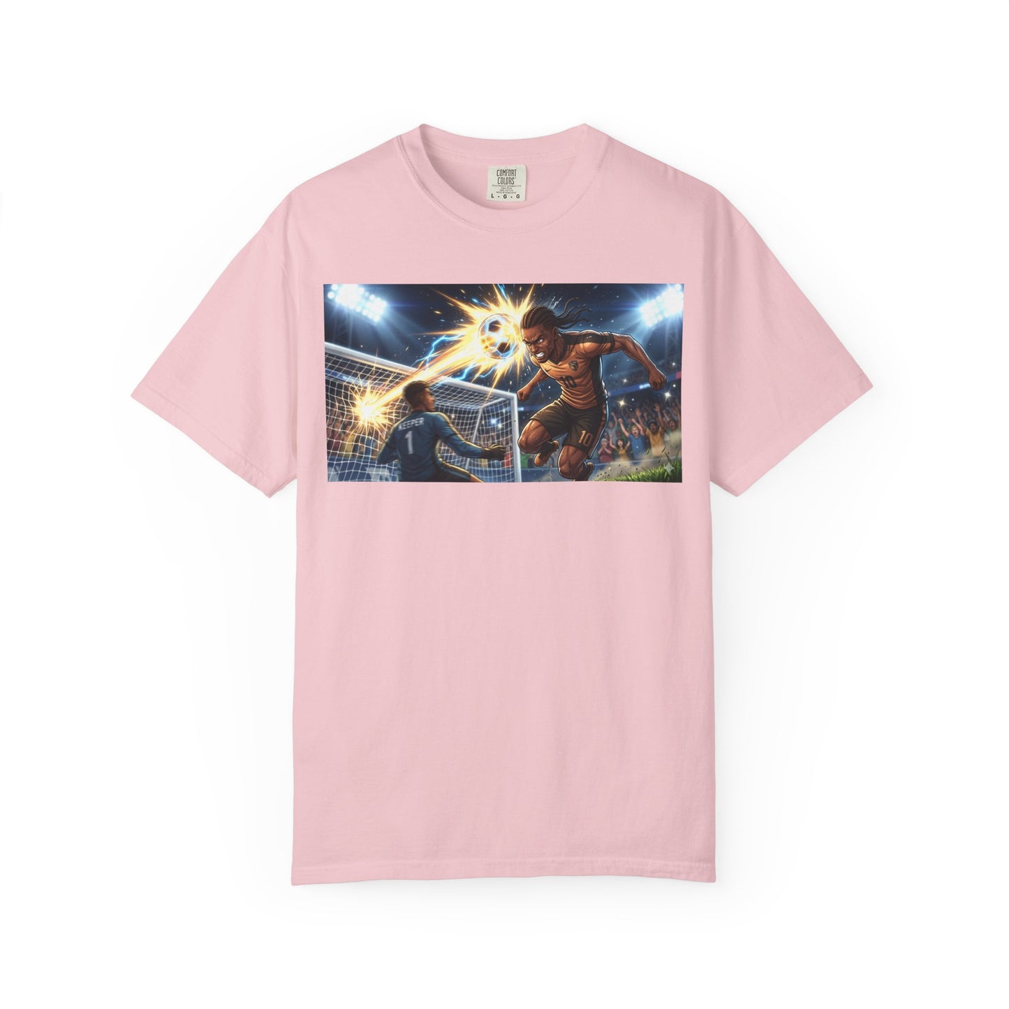 Soccer Goal Explosion T-Shirt — Action-Packed Football Graphic Tee