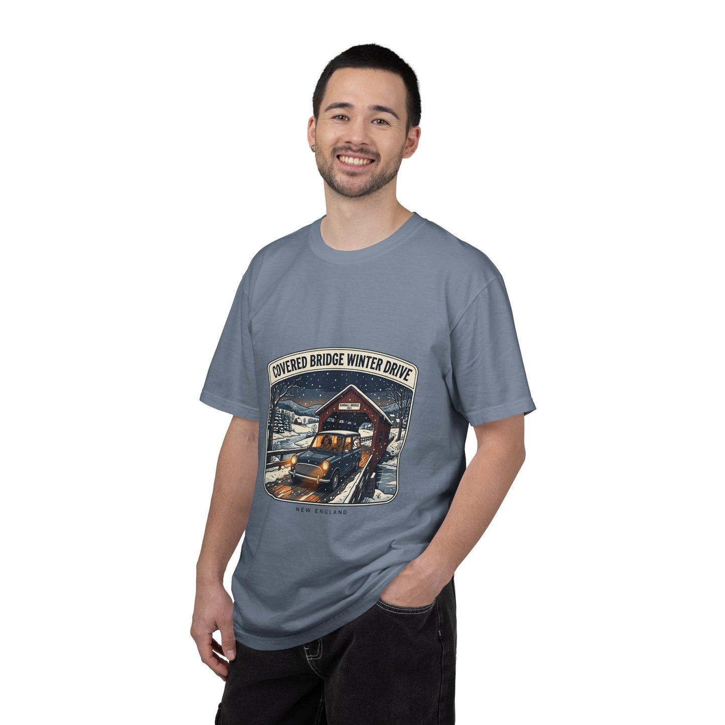 Covered Bridge Winter Drive T-Shirt