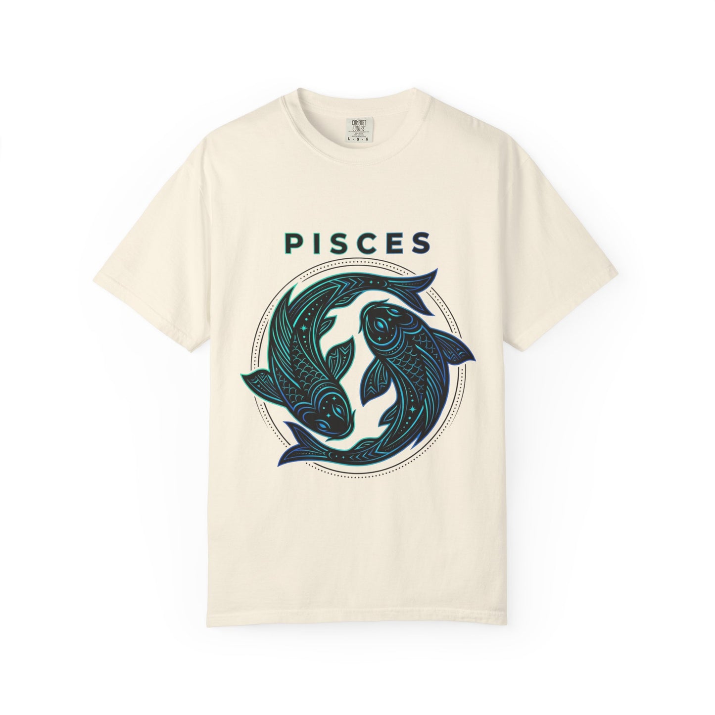 Pisces Zodiac T-Shirt — Artistic Twin Fish Astrology Tee