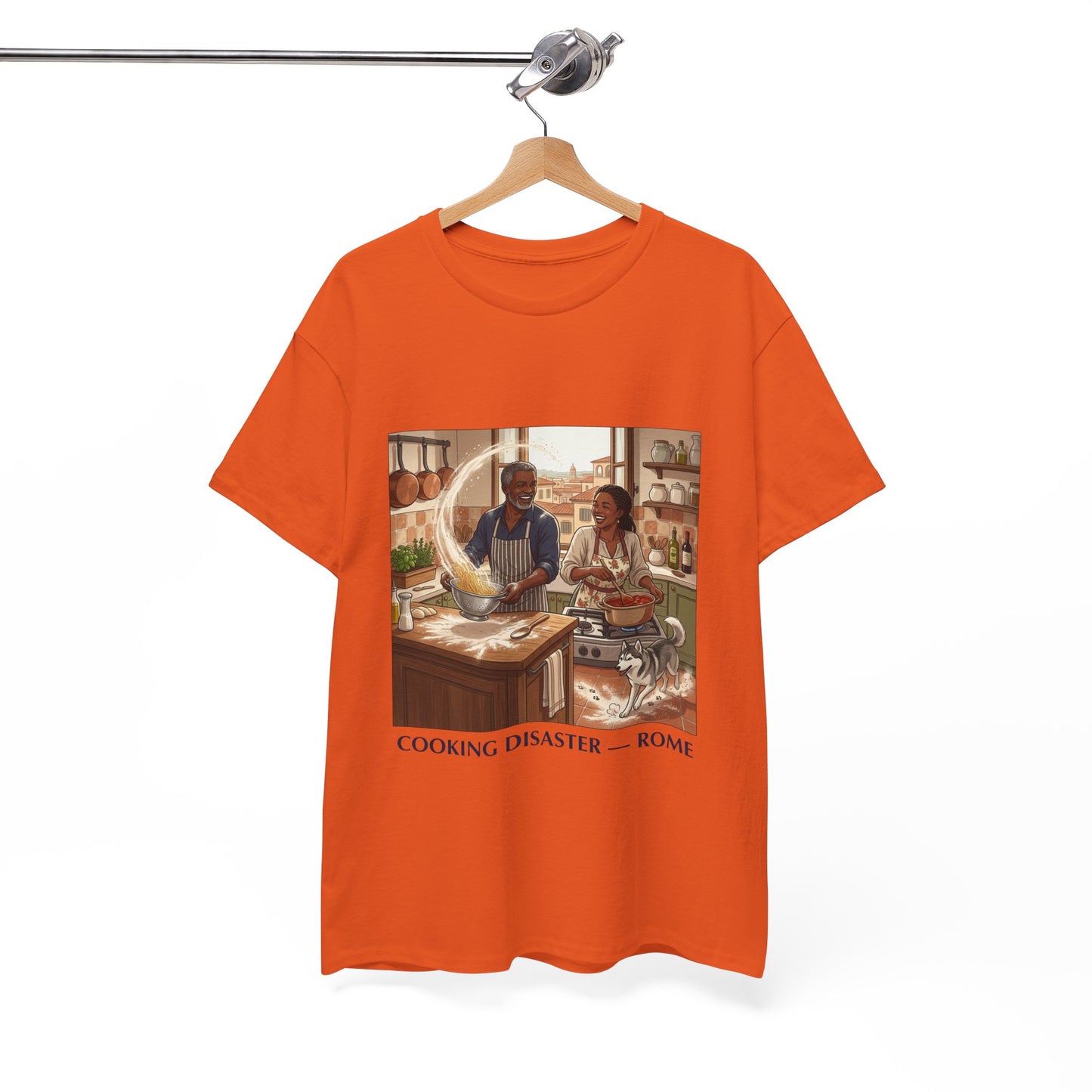 T-Shirt — 'Cooking Disaster — Rome' Illustrated Cooking Tee