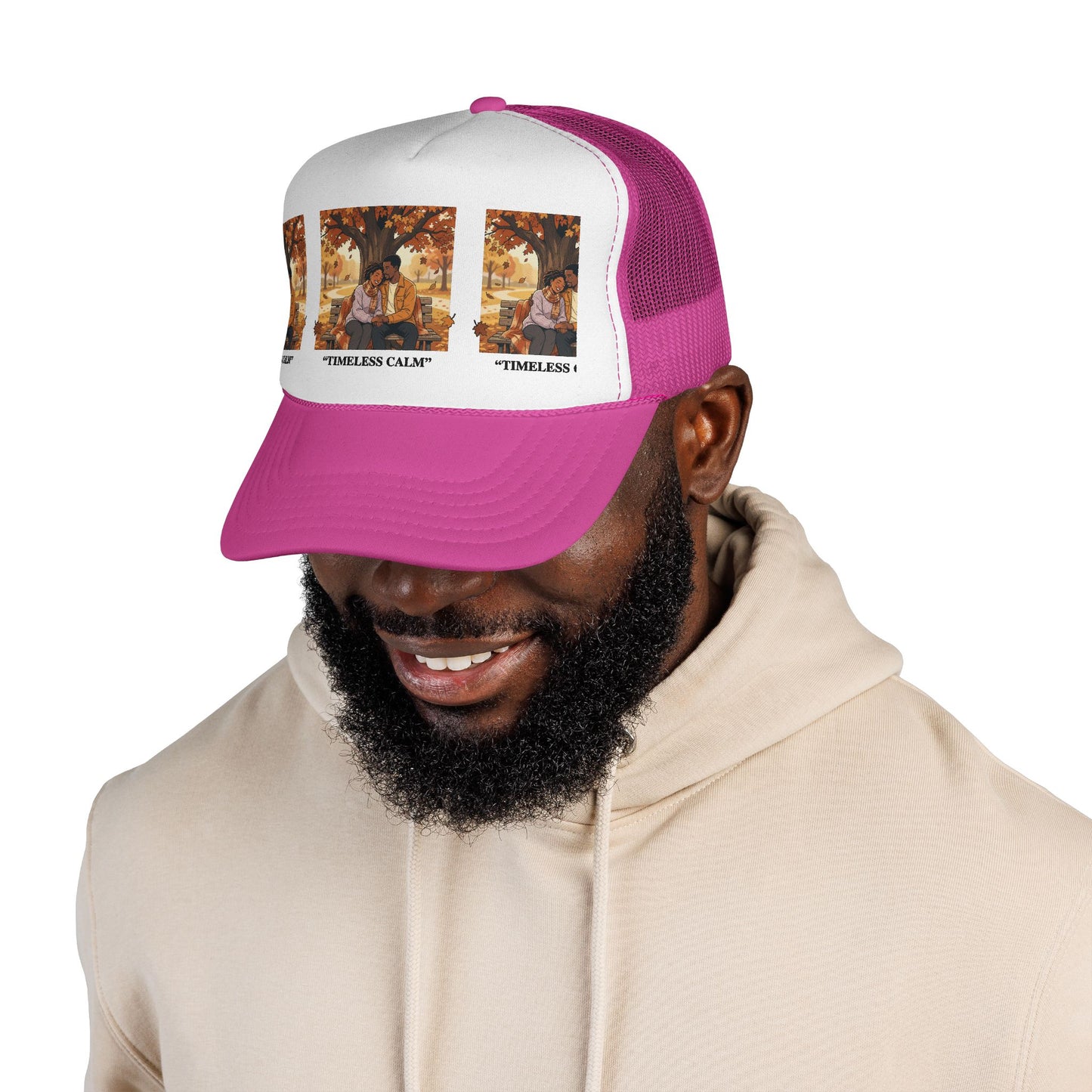Trucker Cap — "Timeless Calm" Autumn Couple Vintage Patch