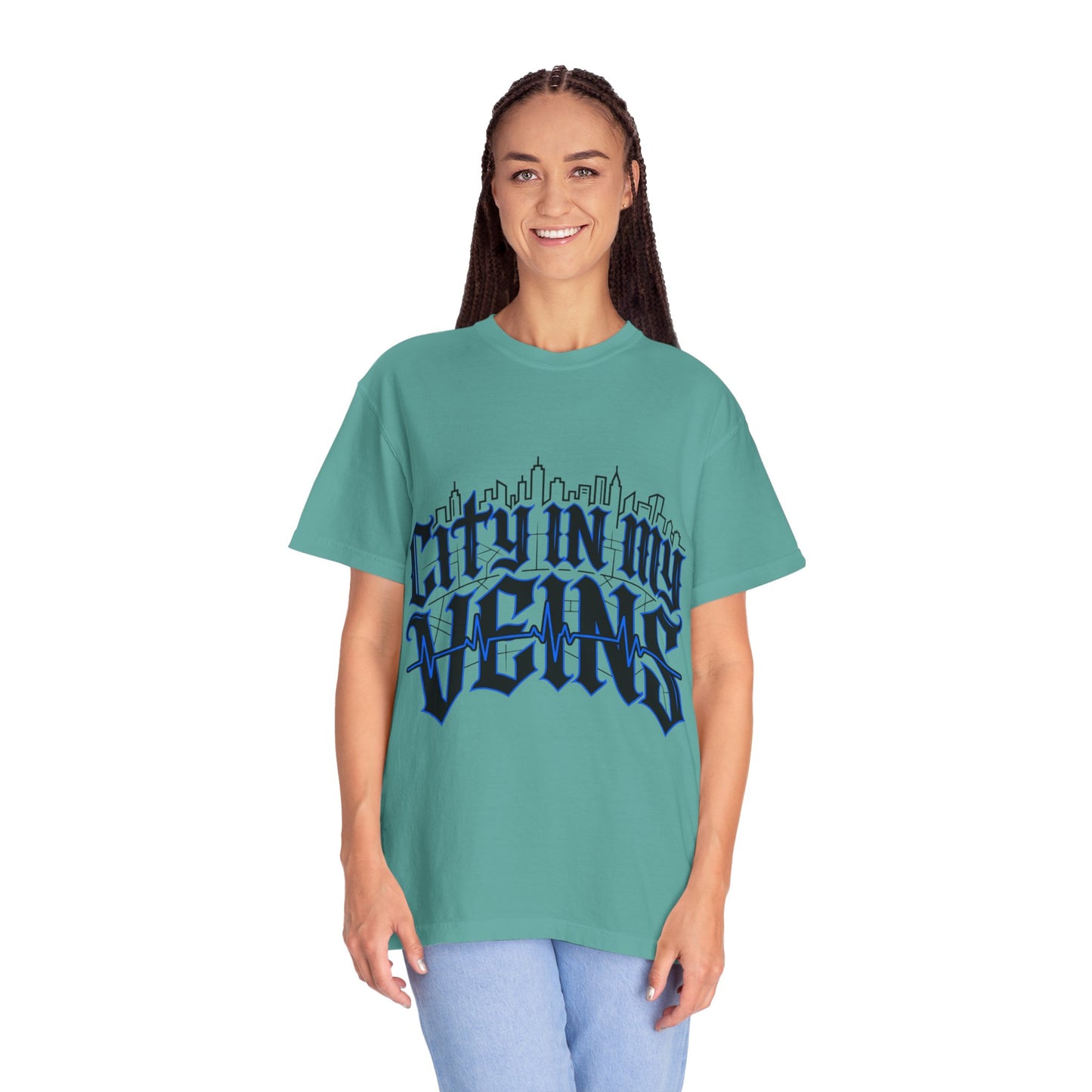 City in My Veins T-Shirt — Urban Skyline Graphic Tee