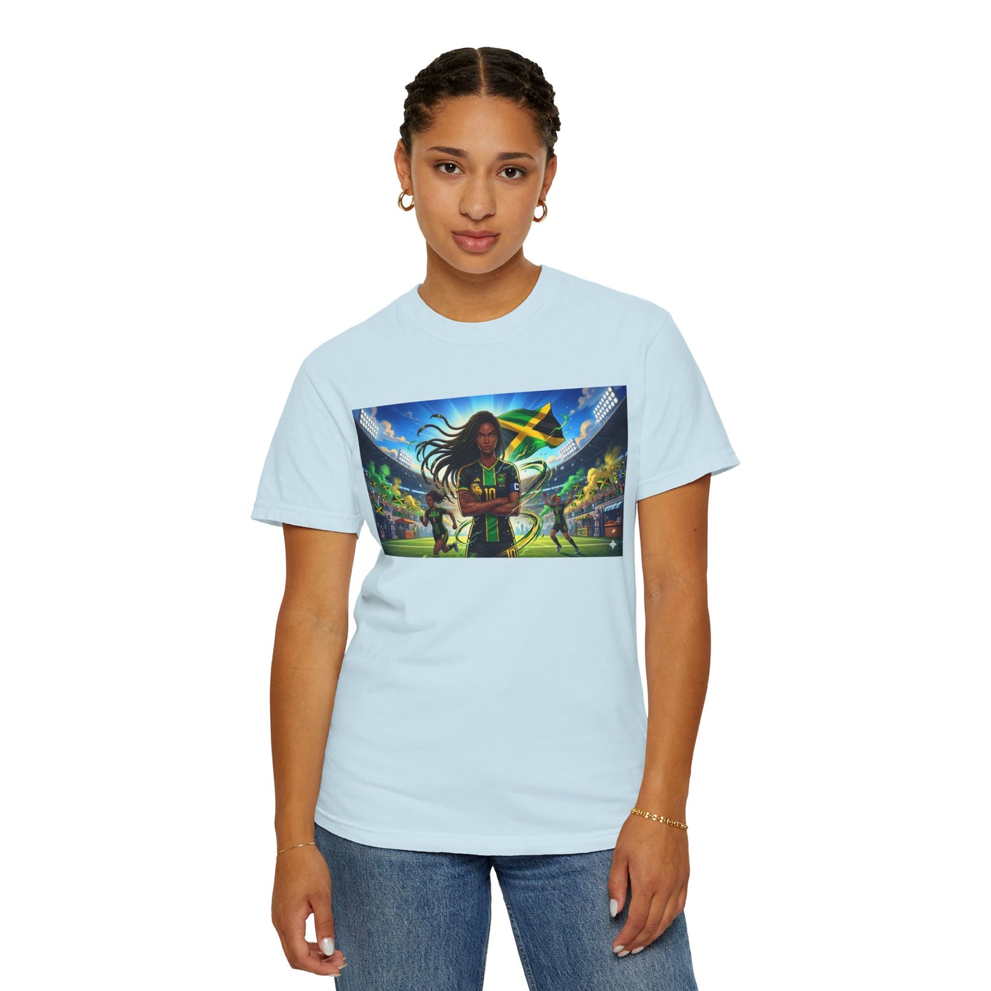 Jamaican Soccer Captain T-Shirt — Rasta Player Stadium Graphic Tee