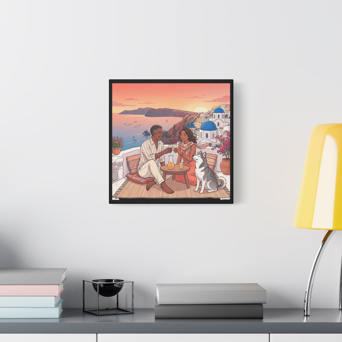 Santorini, Greece – “Sunset Serenade - Matte Canvas, Stretched, 1.25"