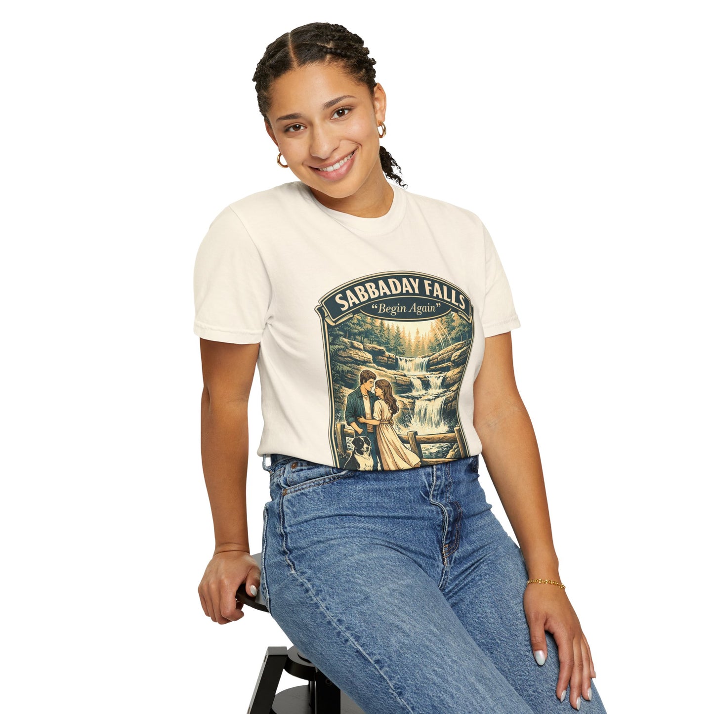Sabbaday Falls 'We Begin Again' Vintage Nature T-Shirt