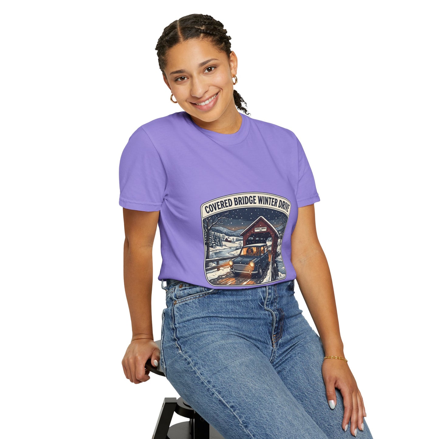 Covered Bridge Winter Drive T-Shirt