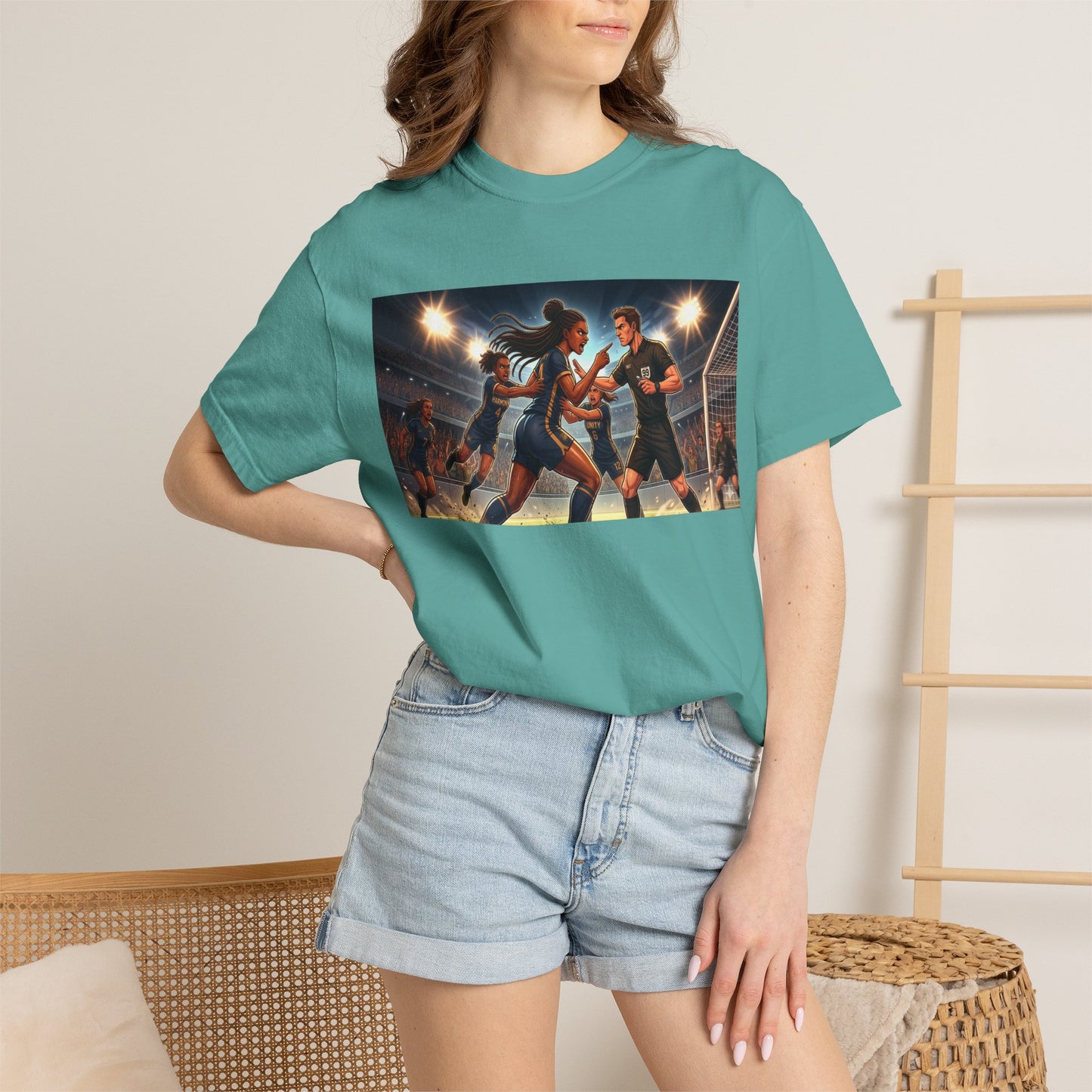 Soccer Arguing With Referee T-Shirt — Vintage Stadium Action Graphic Tee