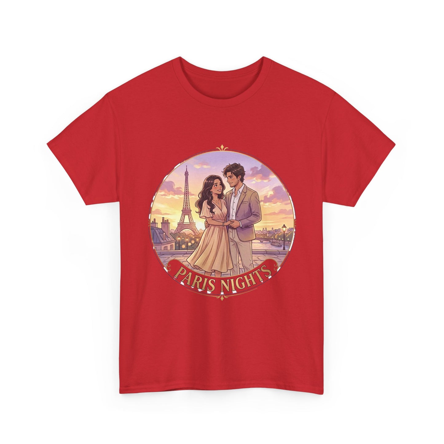 Paris Nights T-Shirt — Romantic Eiffel Tower Couple Tee