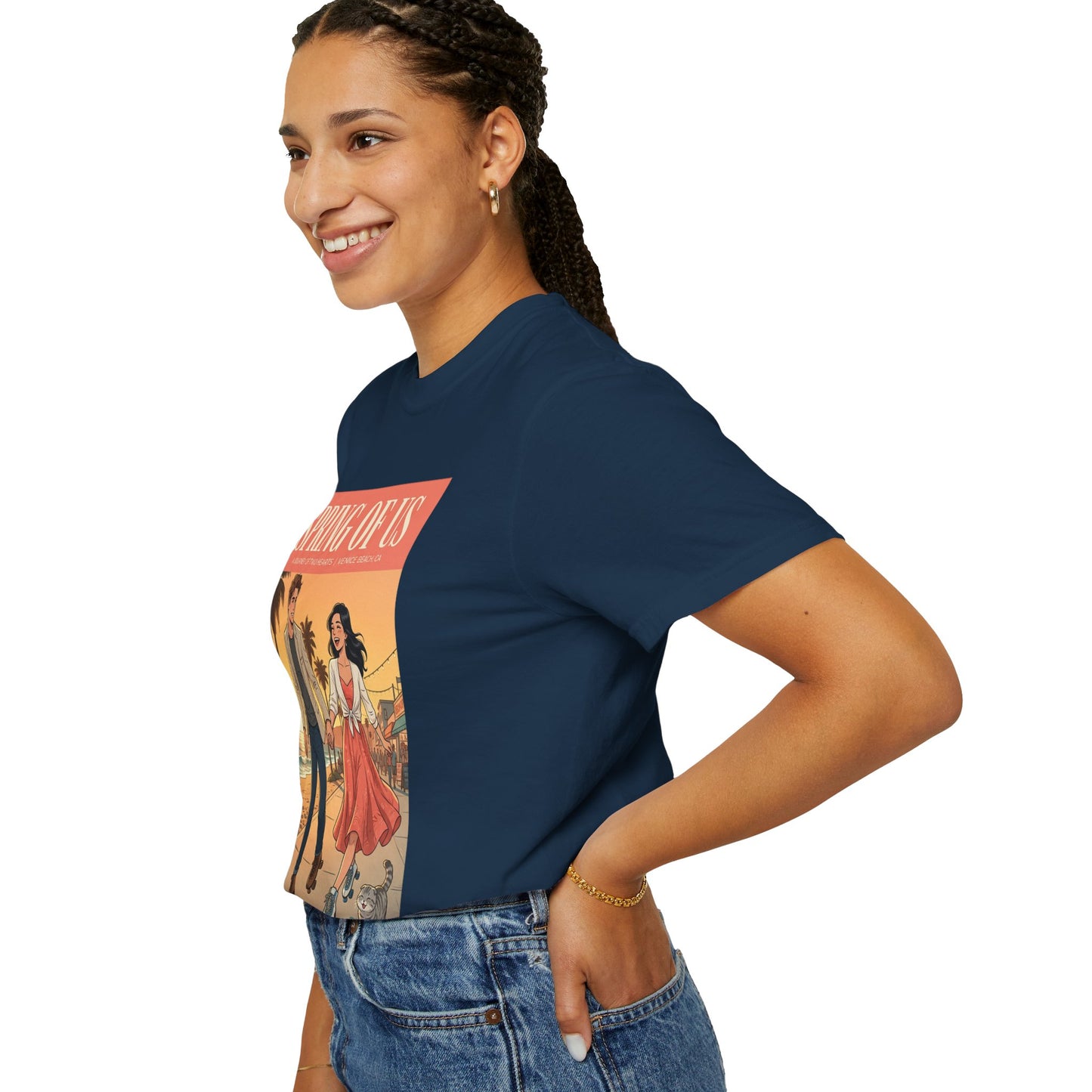 Spring of Us T-Shirt — Vintage Romantic Beach Couple Graphic Tee