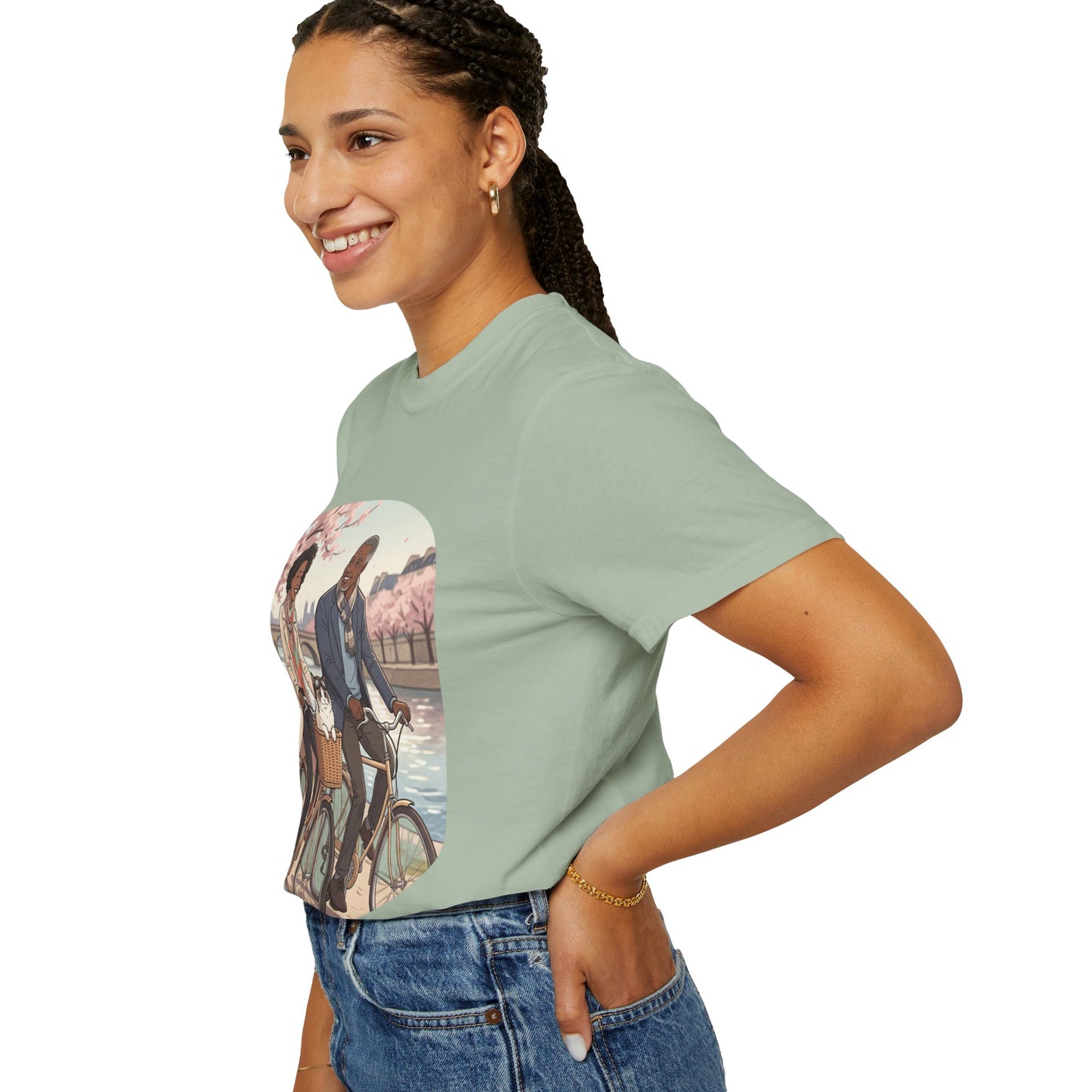 Couples Cherry Blossom Bike Ride T-Shirt