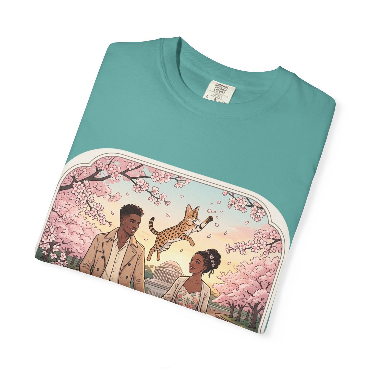 Spring of Us T-Shirt — Romantic Cherry Blossom Couple Graphic Tee
