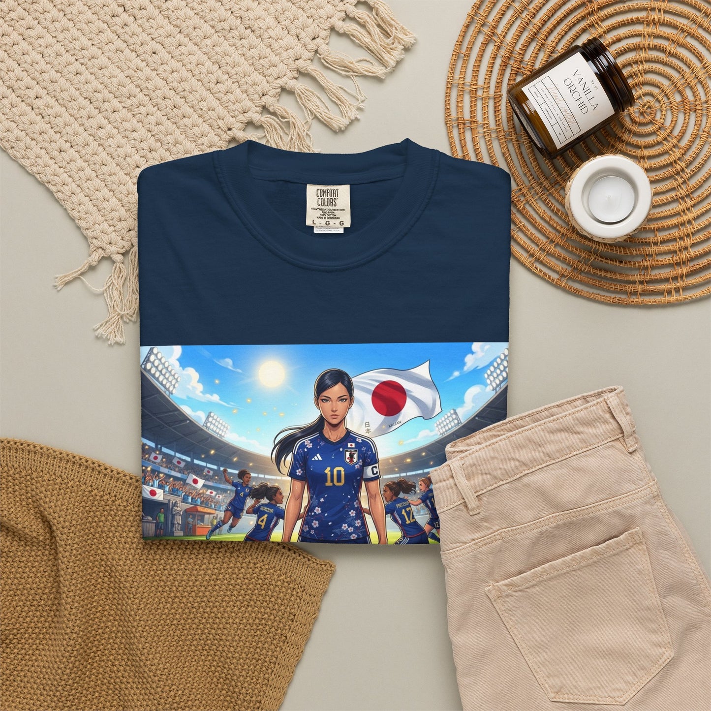 Soccer Player Japan T-Shirt — Japan Flag Soccer Fan Tee
