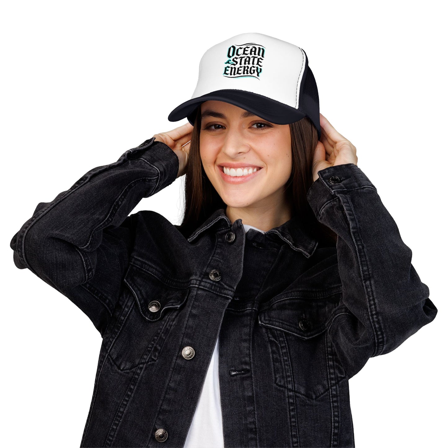 Clean Slate Energy Trucker Hat — Retro Script Foam Mesh Cap