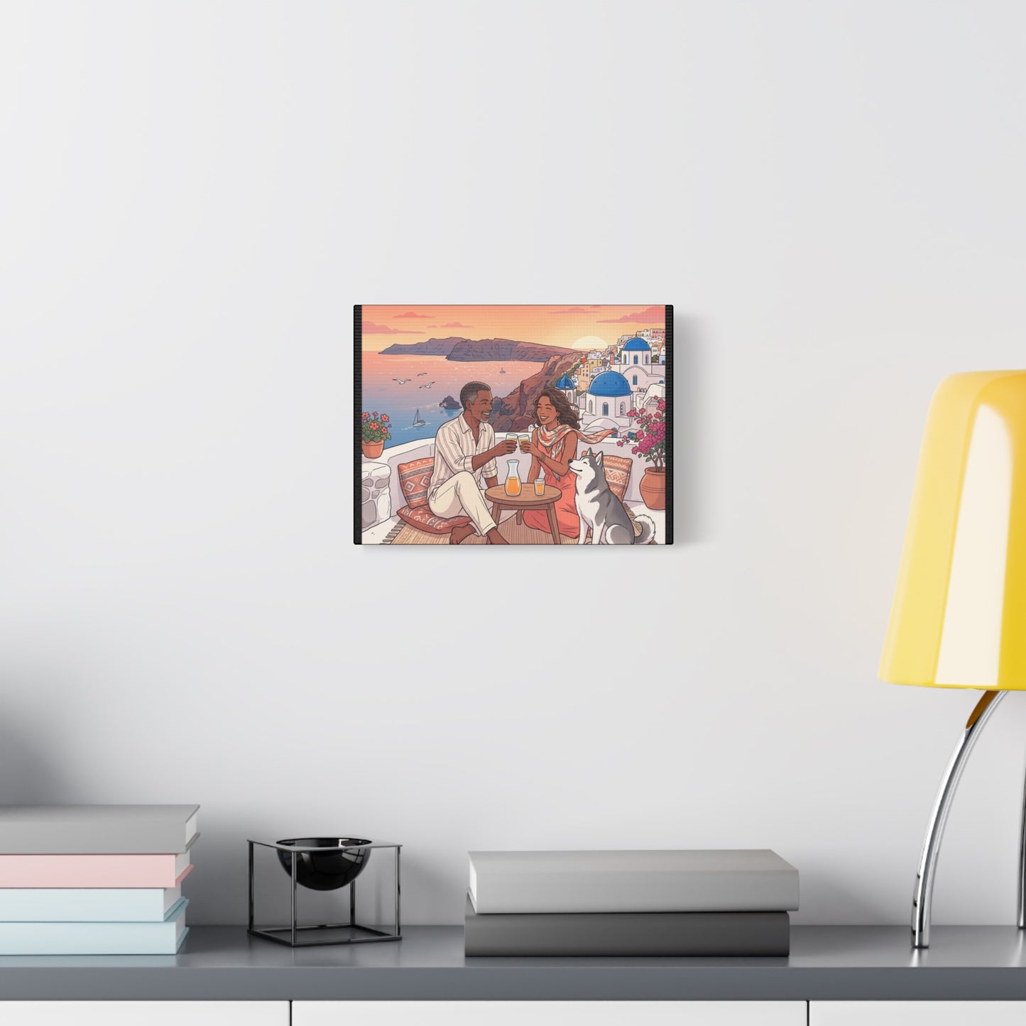Santorini, Greece – “Sunset Serenade - Matte Canvas, Stretched, 1.25"