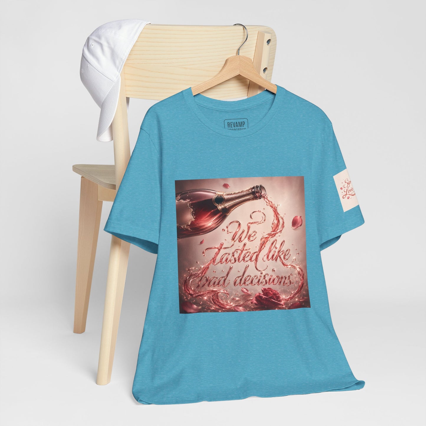 We Tasted Like Bad Decisions T shirt - Pink Champagne Pleasure Graphic Tee