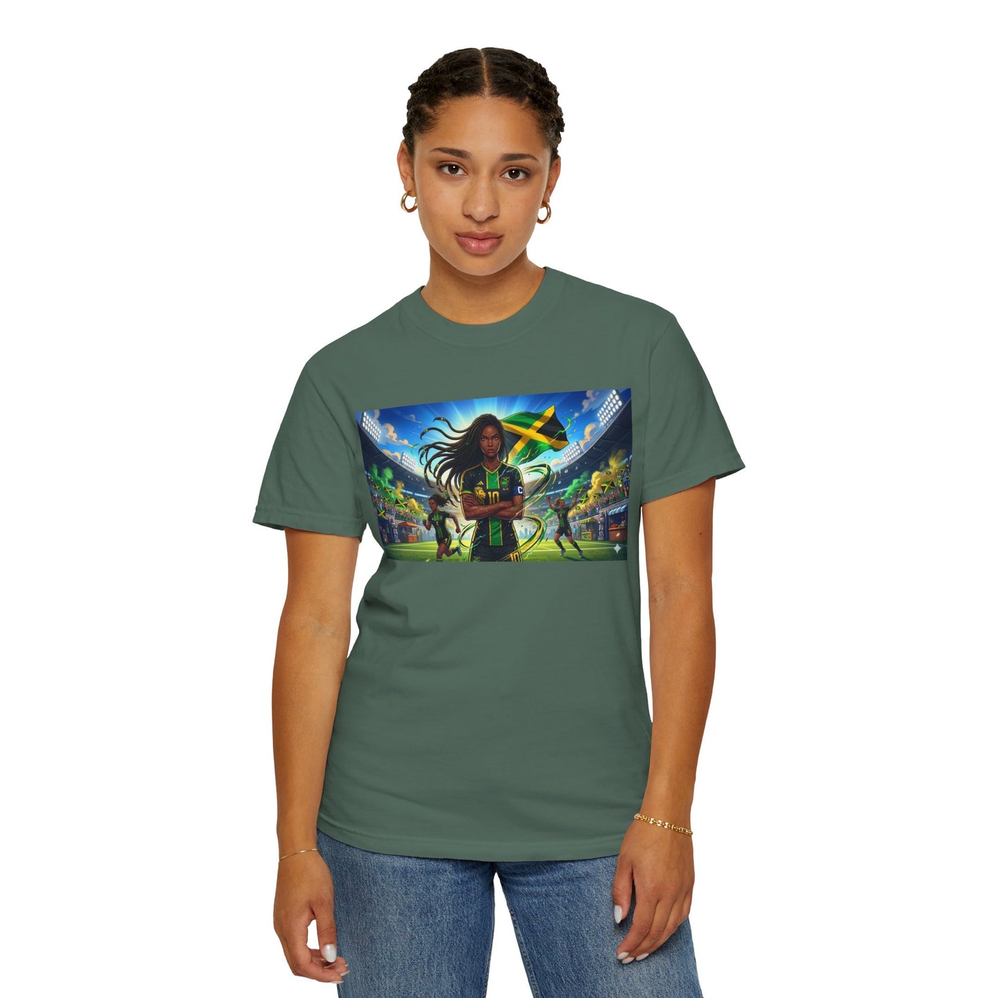 Jamaican Soccer Captain T-Shirt — Rasta Player Stadium Graphic Tee