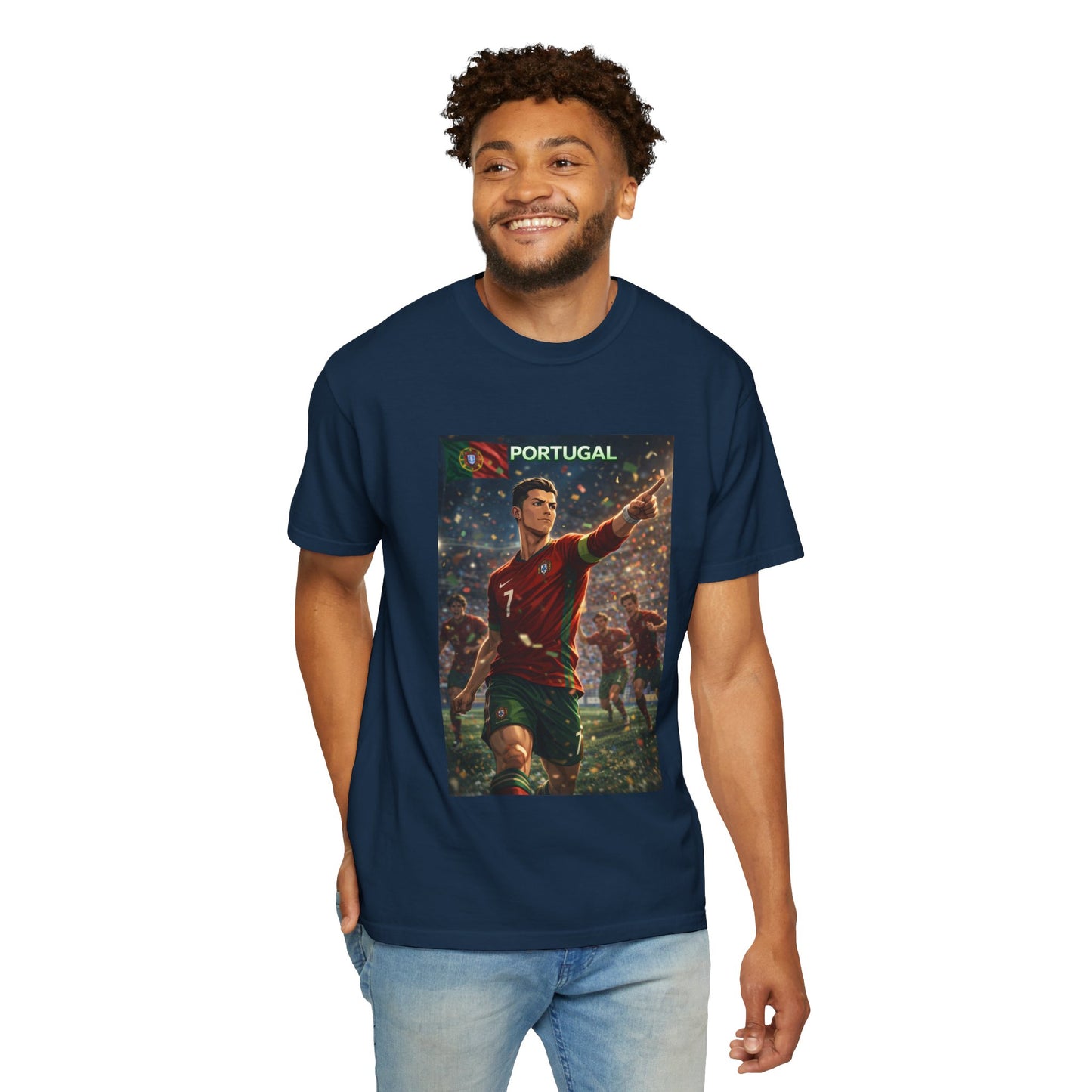 Portugal Soccer Poster T-Shirt — Cristiano Ronaldo Tribute Tee