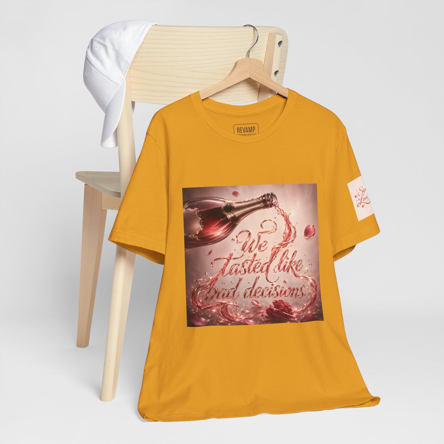 We Tasted Like Bad Decisions T shirt - Pink Champagne Pleasure Graphic Tee