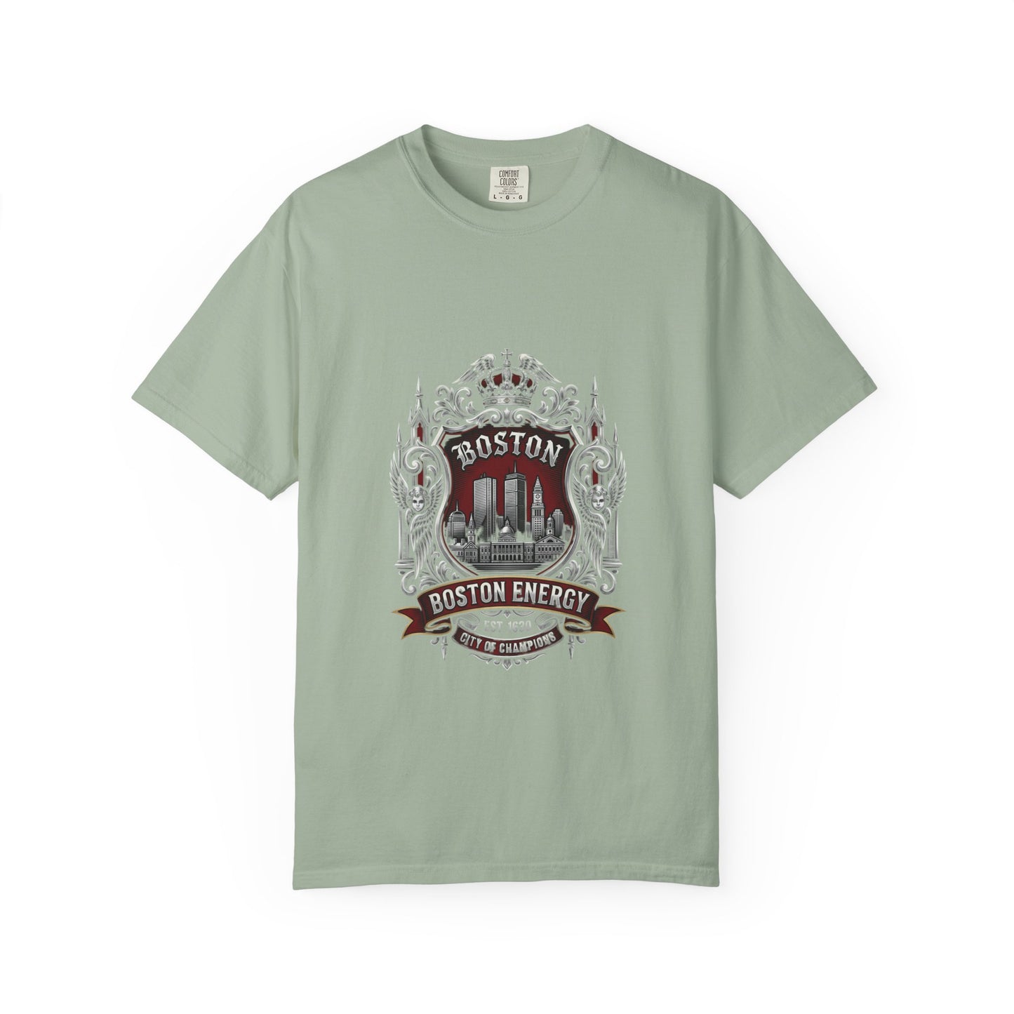 Boston Energy Vintage Crest T-Shirt — Retro City Skyline Tee