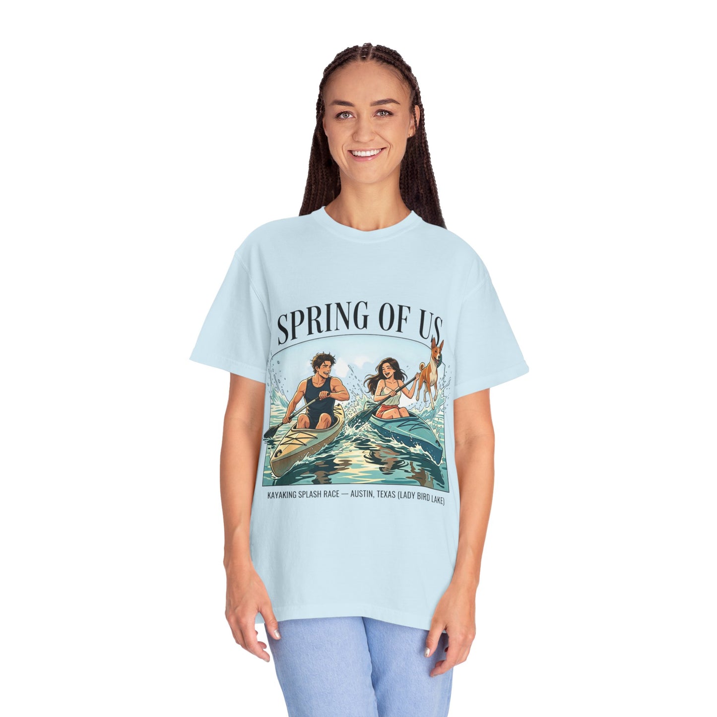 Spring of Us Kayaking T-Shirt — Retro Outdoor Adventure Tee