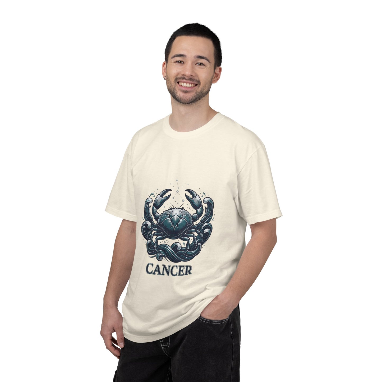 Cancer Zodiac T-Shirt — Stylized Crab Astrological Tee