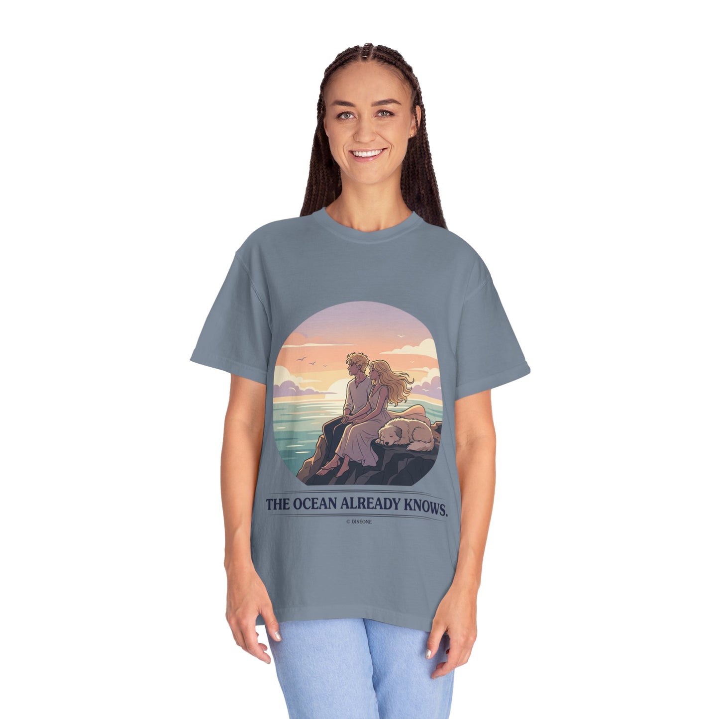 Ocean Sunset Graphic T-Shirt — "The Ocean Already Knows"