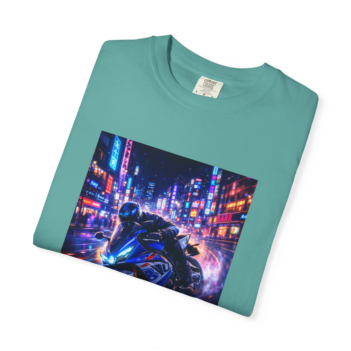 Suzuki GSX-R1000-NEON NIGHT RUN -  T-Shirt — Neon Night Rider Graphic Tee