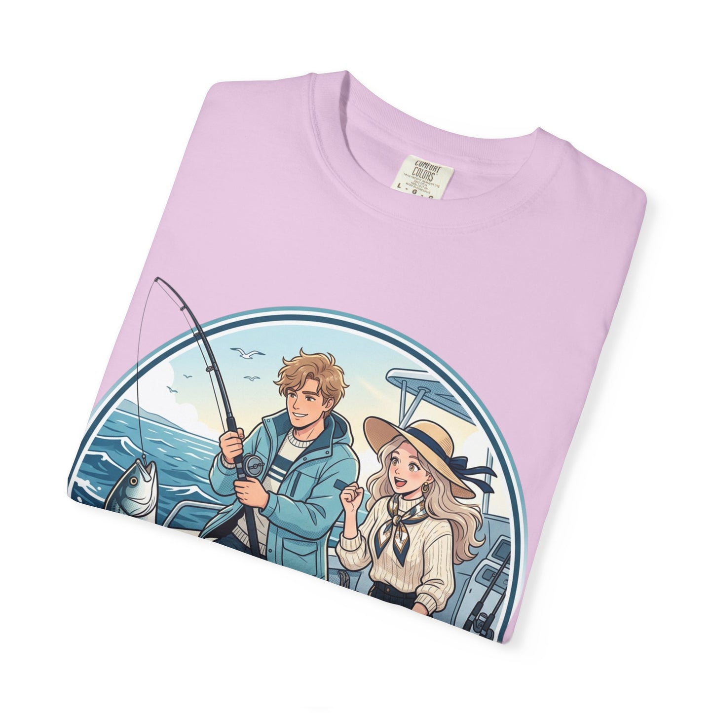 Reel Love Fishing T-Shirt — Cute Couple Anglers Graphic Tee
