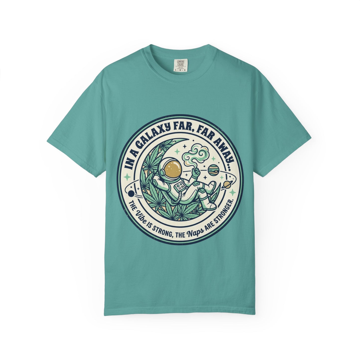 T-Shirt — "In a Galaxy Far, Far Away" Retro Space Nap Graphic Tee