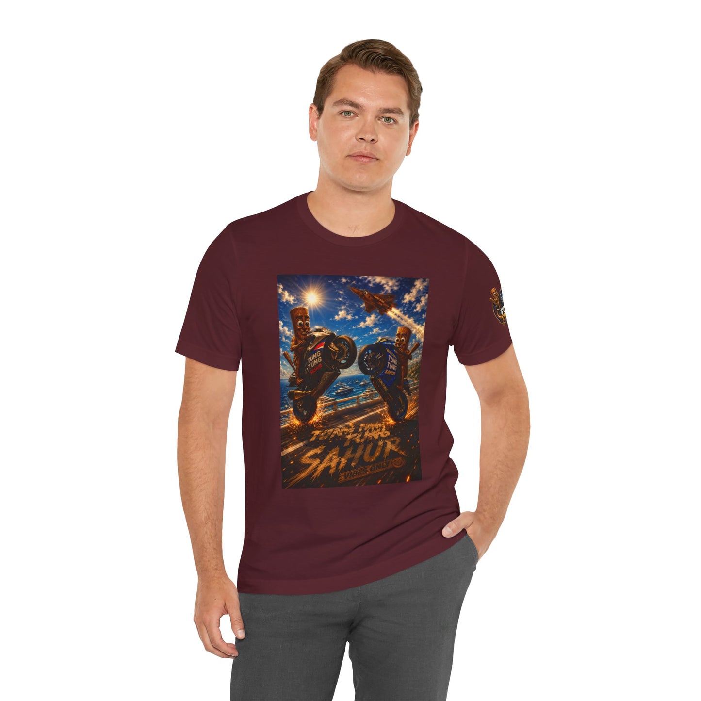 Motorcycle Stunt Tee — Sahara Riders Graphic T-Shirt