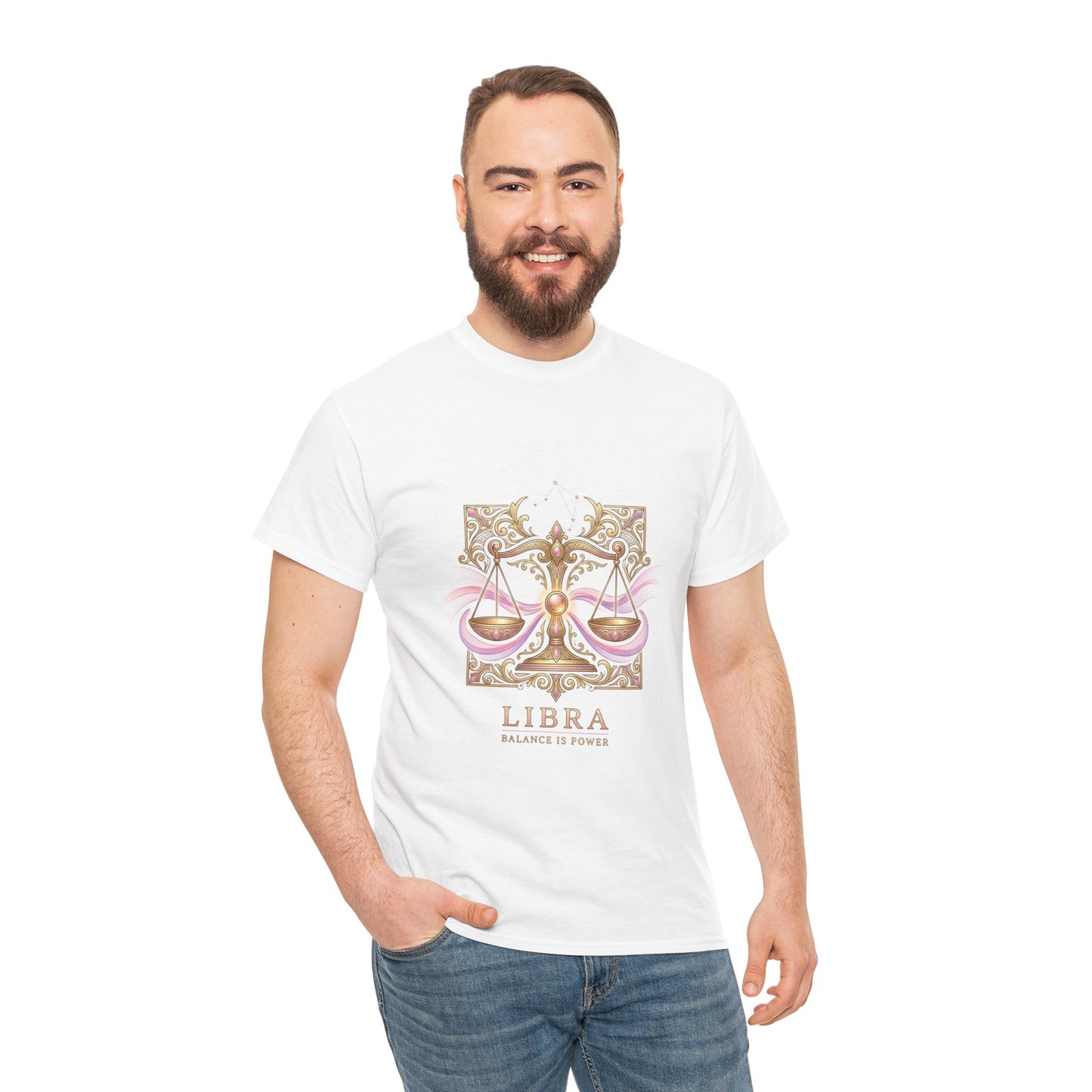 Libra Scales T‑Shirt — Zodiac Balance Is Power Tee