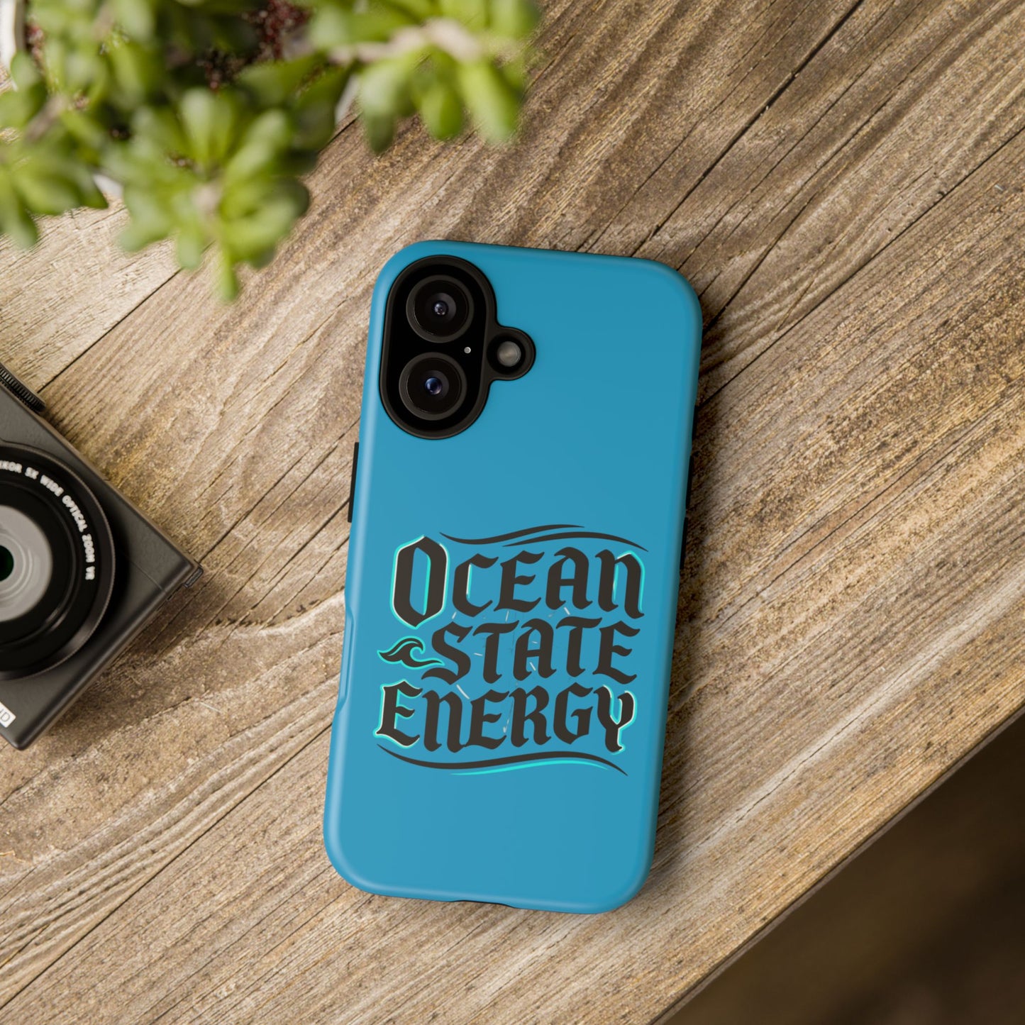 Ocean State Energy Phone Case — Tough Protective iPhone Cover with Nautical Script