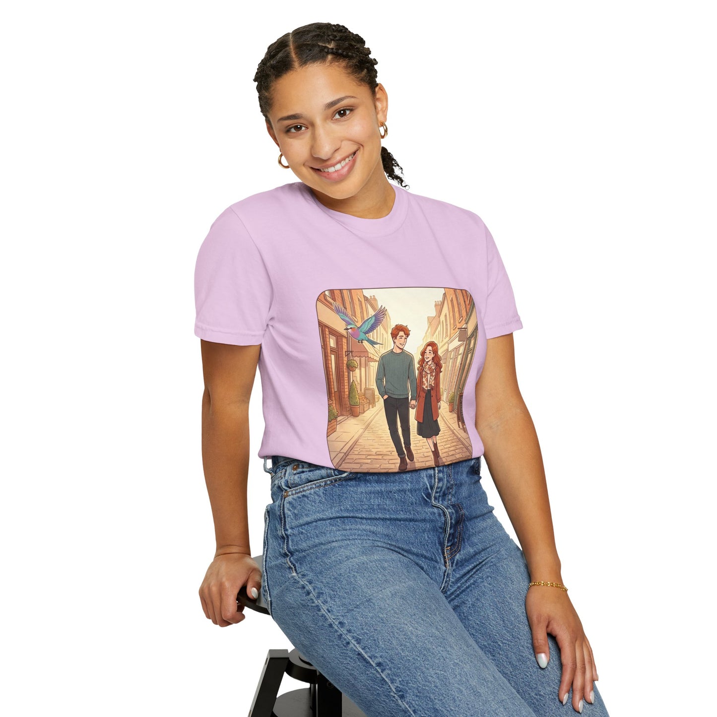 Romantic Stroll T-Shirt — “It’s the little moments” Couple Illustration Tee