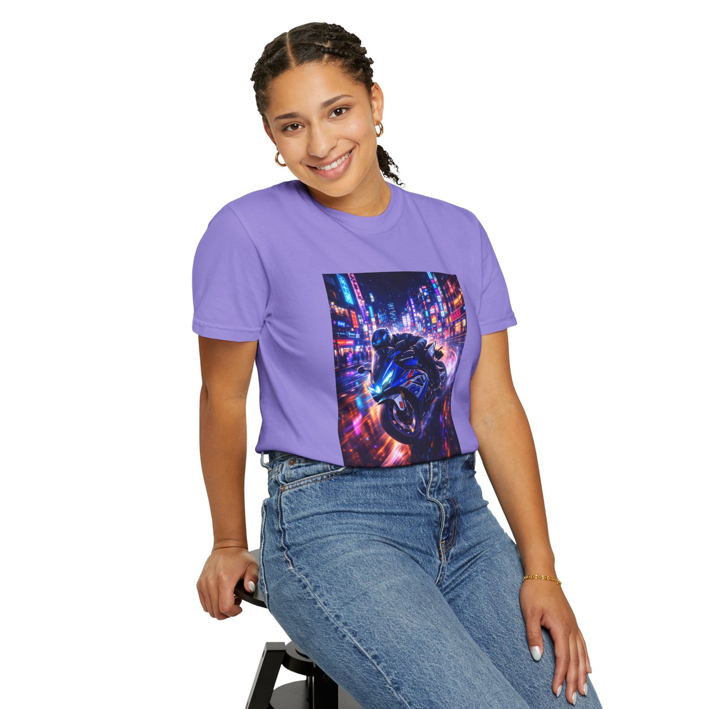 Suzuki GSX-R1000-NEON NIGHT RUN -  T-Shirt — Neon Night Rider Graphic Tee