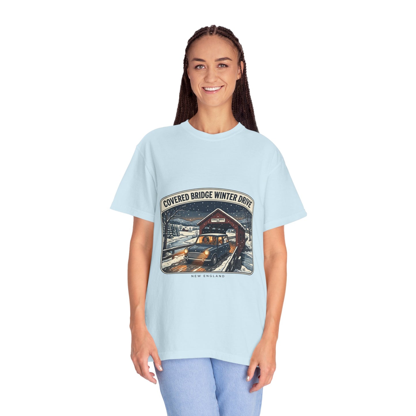 Covered Bridge Winter Drive T-Shirt