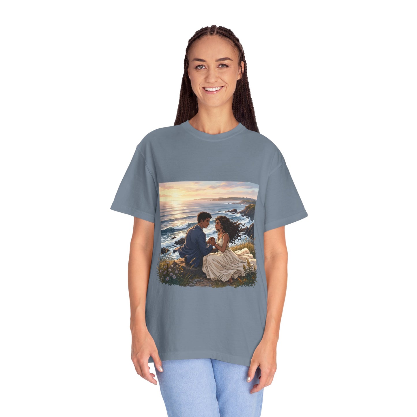 Romantic Sunset Beach Couple T-Shirt