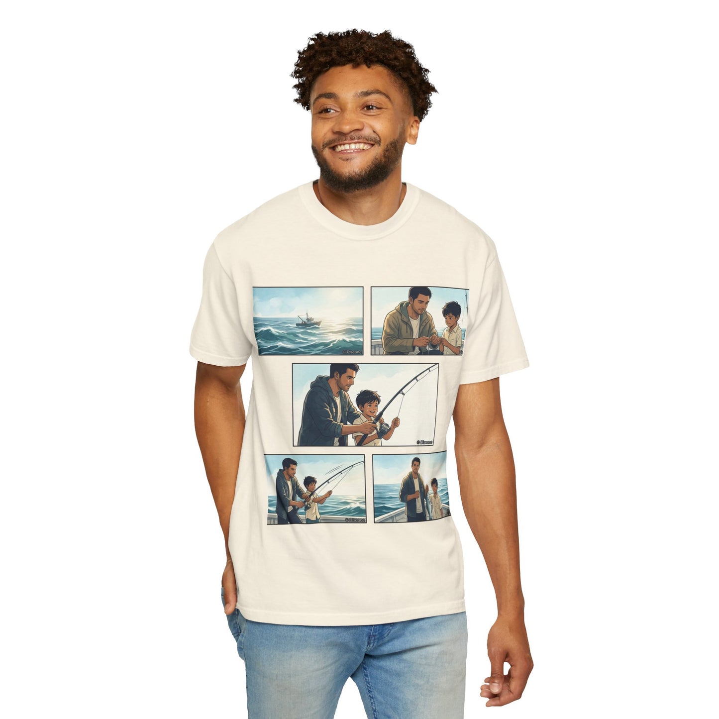 MORNING TIDES” (FATHER & SON EDITION) T-Shirt — Dad & Son Beach Fishing Graphic Tee