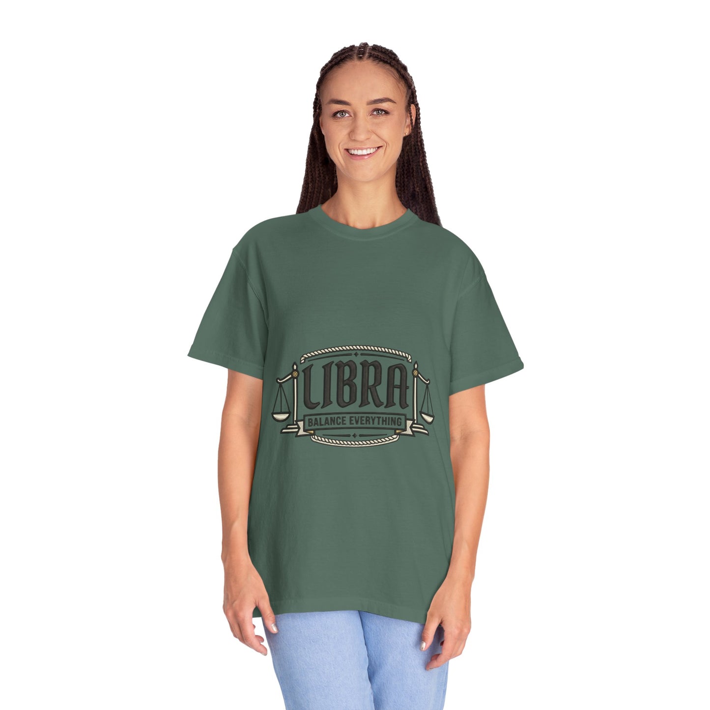 Libra Zodiac T-Shirt — "Balance Everything" Scales Design