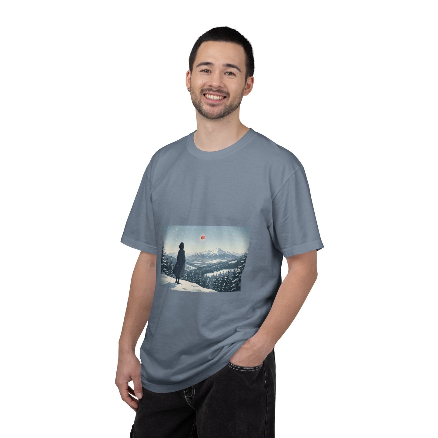 T-Shirt — Wanderer in Snowy Mountains Graphic Tee