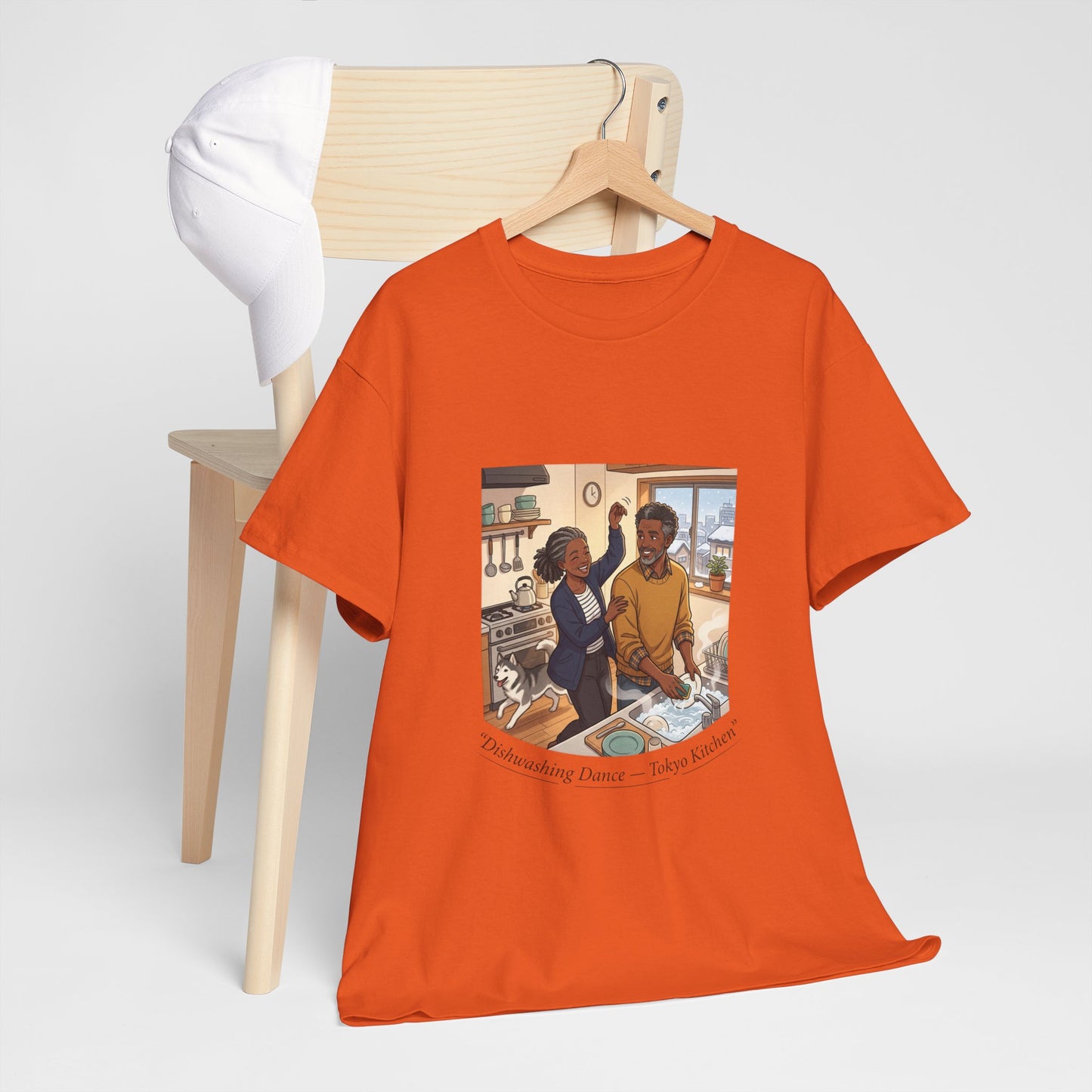 Dishwashing Dance Tee — Couple Kitchen Graphic T-Shirt
